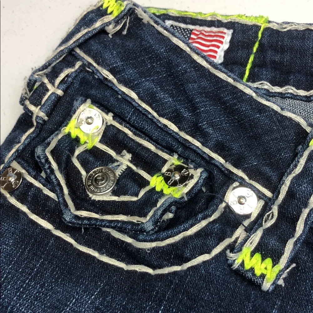 LIKE NEW TRUE RELIGION BILLY SUPER T SKINNY JEANS 24x33 🇺🇸 - Picture 9 of 14